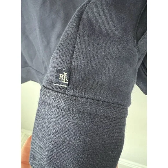 VTG Lauren Ralph Lauren Jacket Womens XL Blue Long Sleeve Snap Front Classic EUC - Picture 5 of 12